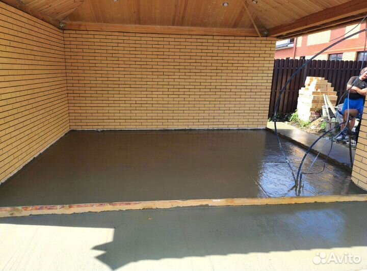 Бетонные работы Фундамент Отмостки Дорожки Площадк