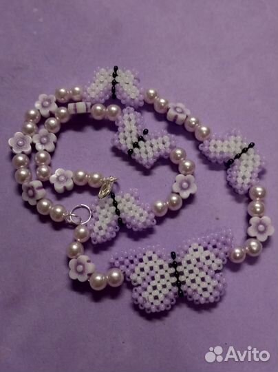 Ожерелье чокер из бисера