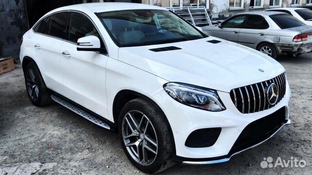 Решетка радиатора Mercedes GLE-Coupe GT style хром