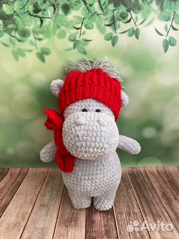 Мягкая игрушка бегемотик