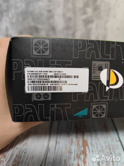 Видеокарта Palit RTX 4060 Dual 8GB. Новая