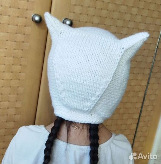 Чепчик с ушками, рожками