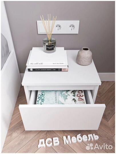 Тумба прикроватная новая Мори тпм 400 белая