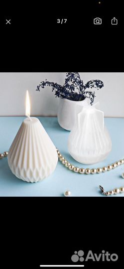 Свечи ручной работы из натурального воска