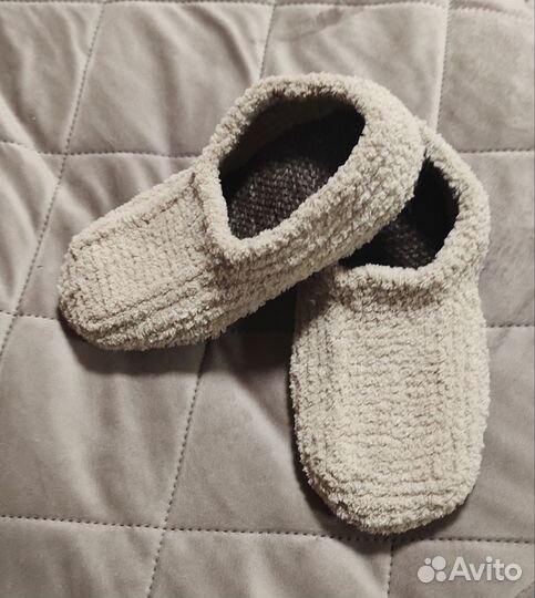 Тапочки домашние вязаные