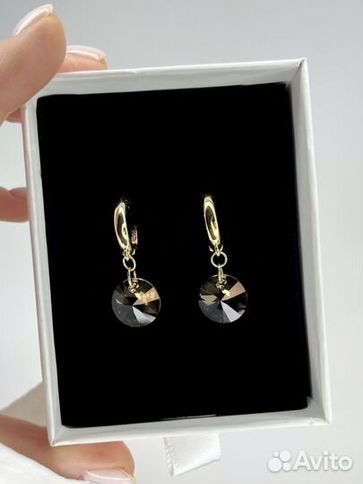 Серьги Золотой диск