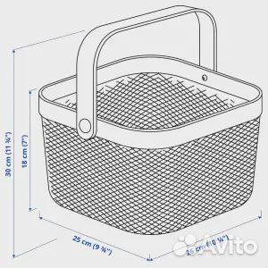 Risatorp рисаторп Корзина, серо-бежевый, 25x26x18