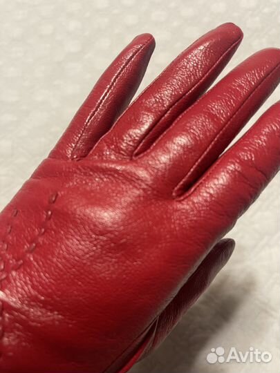 Перчатки женские кожаные размер 6.5, Новые