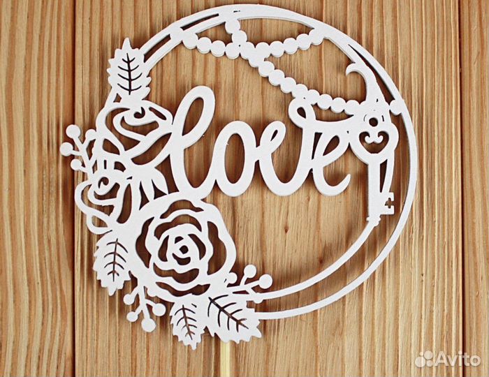 Монограмма на свадьбу из акрила, дерева