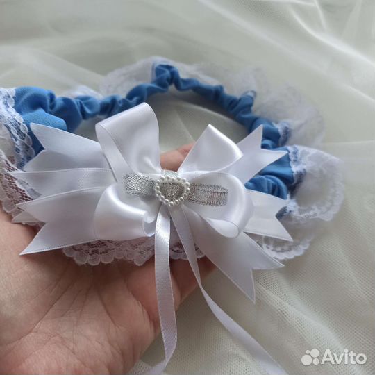 Свадебная подвязка ручной работы новая