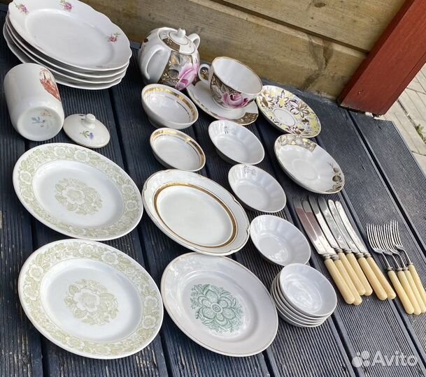 Набор столовой посуды СССР винтаж