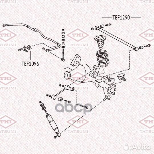 Сайлентблок заднего поперечного рычага TEF1290