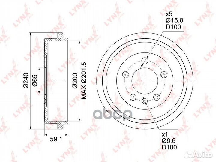 Барабан тормозной (200x51) зад прав/лев BM1