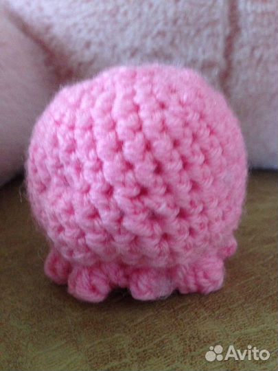 Мягкая игрушка, вязаный осьминог