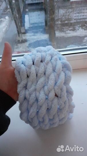 Повязка на голову из alize puffy