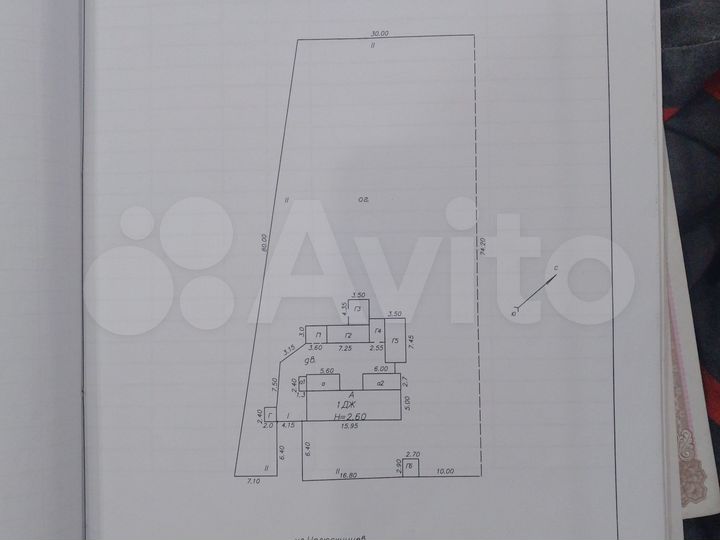 Дом 42,5 м² на участке 65,4 сот.
