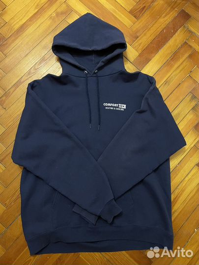 Винтажная оверсайз толстовка худи Hanes Boxy Fit