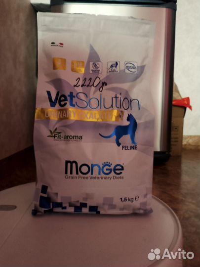 Корм лечебный сухой для кошек Оксалат монж