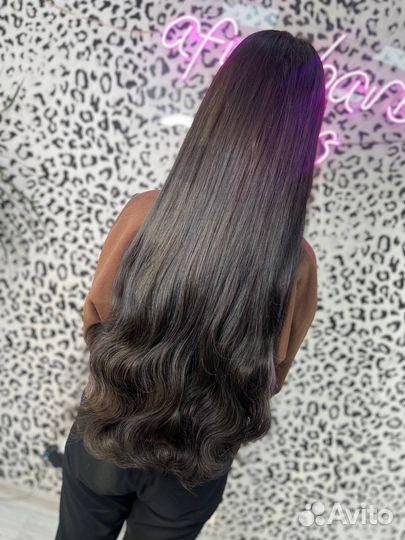 Афронаращивание волос, наращивание на косички