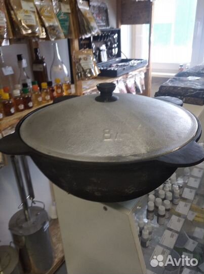 Казан чугунный 8 литров с крышкой