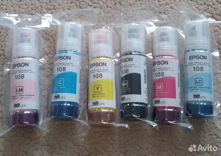 Краска чернила original Epson 108/057 комплект