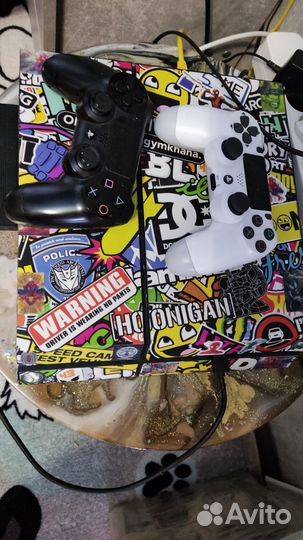 Руль с педалями и Игровая приставка ps4 fat