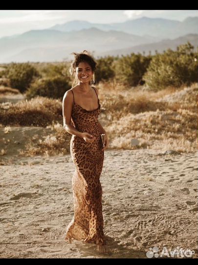 Платье в пол леопард в стиле Rat&Boa