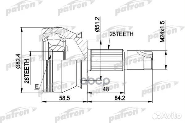 Шрус наружн к-кт 25x51x28 Lancia: Ypsilon 1.3D