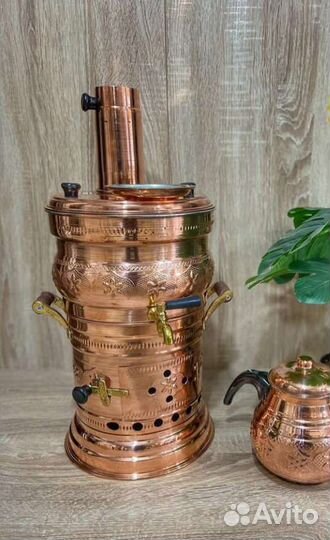 Самовар на дровах медный