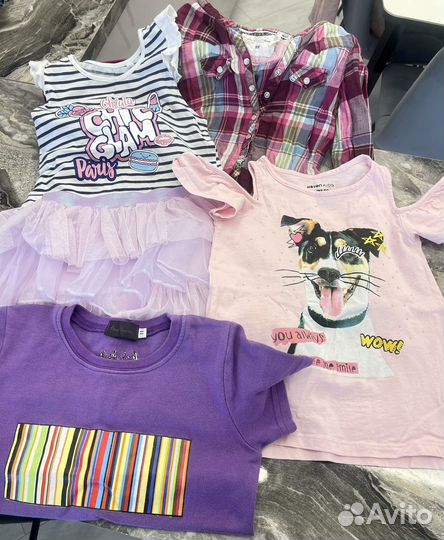 Детские летние вещи для девочки пакетом 116/122