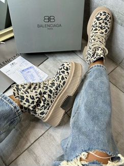 Ботинки leopard Balenciaga нат.замша(В наличии )