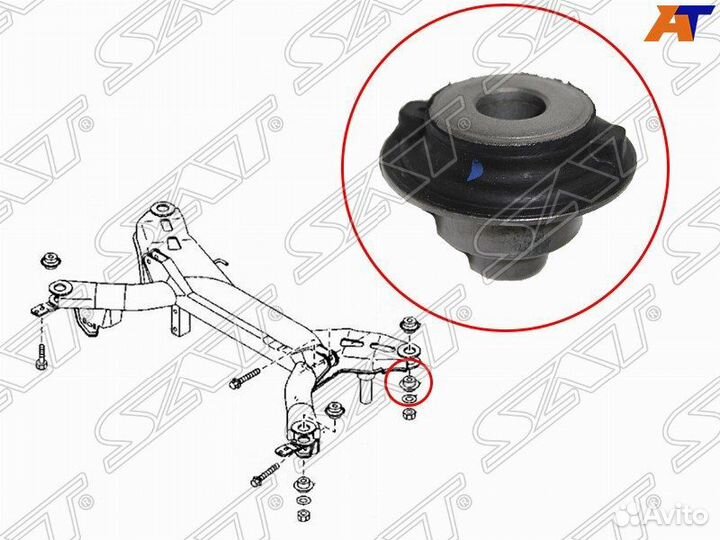 Сайлентблок задней балки mazda 6 /atenza 02-12 ST
