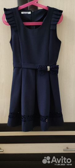 Школьный сарафан и воротник на девочку 122