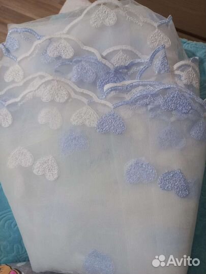 Тюль сетка с вышивкой