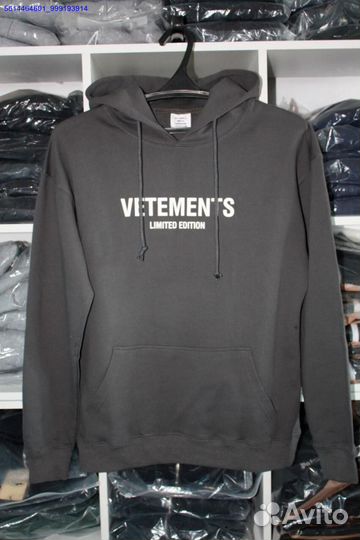 Худи Vetements oversize серый цвет (Арт.66439)