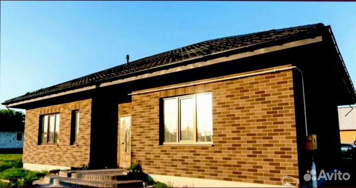 Гибкий кирпич на сетке для отделки