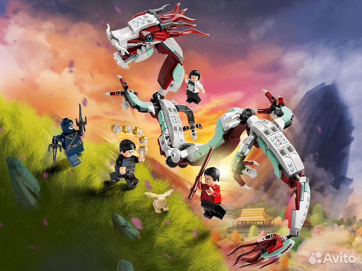 Конструктор Супергерои Битва в древней деревне