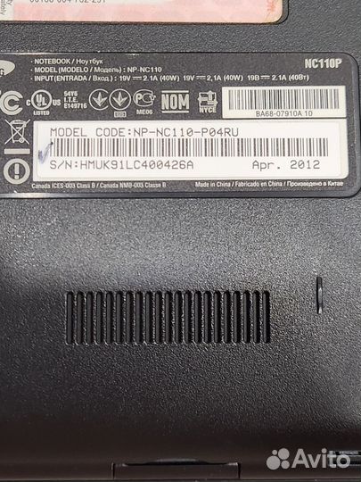 Нетбук samsung nc110