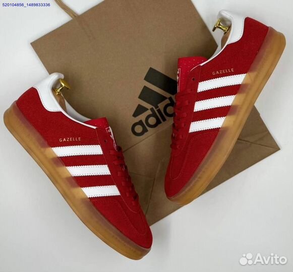 Кроссовки Adidas Gazelle Red (Арт.48785)