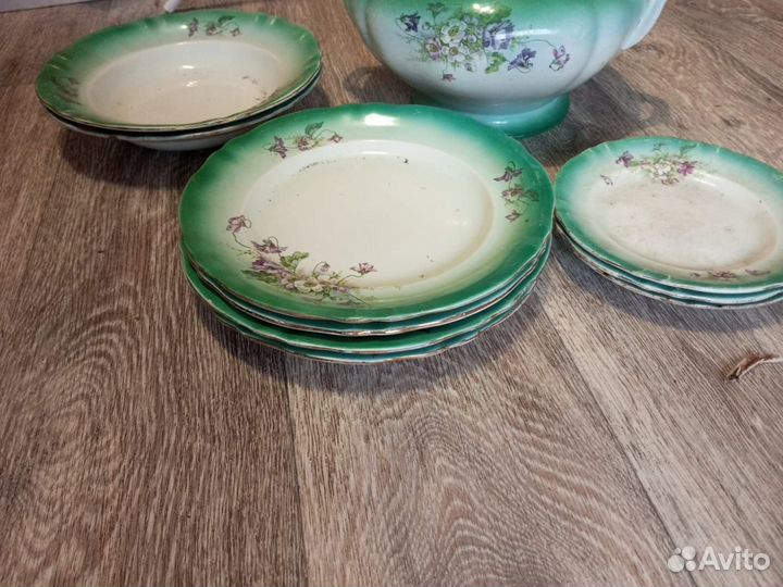 Сервиз супница тарелка конаково СССР 1934-1940