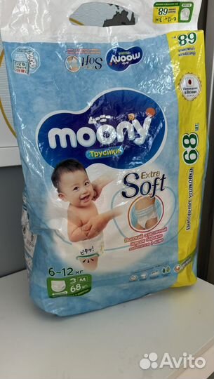 Подгузники трусик moony m extra soft 23 шт