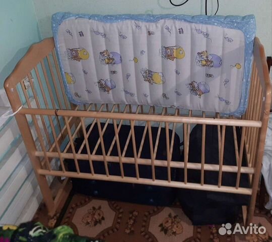 Детская кроватка деревянная эко