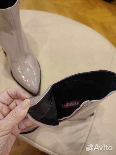 Ботильоны бежевые натуральная кожа 38 размер