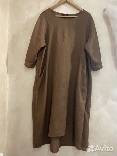 Платье лен оверсайз