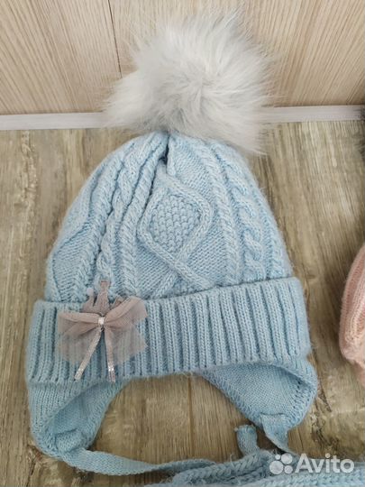 Зимняя шапка+шапка и снуд зимние