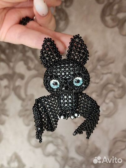 Амигуруми из бисера летучая мышь