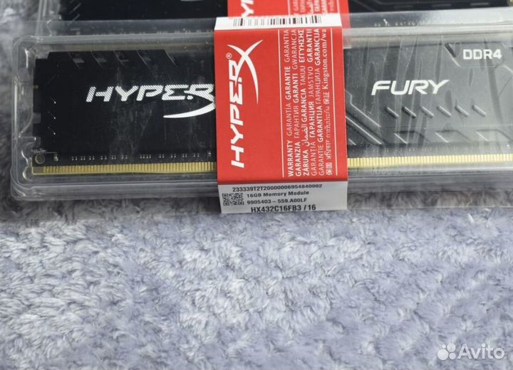 HyperX Fury Оперативная Память DDR4 16 GB 3200Mhz
