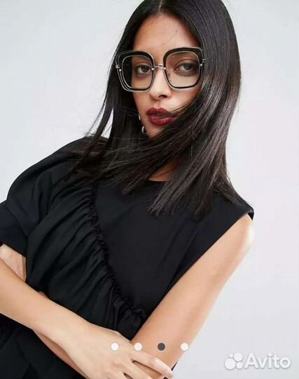 Квадратные очки ASOS, размер one size