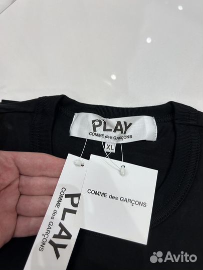 Футболка Comme Des Garcons Play Black logo Оригина