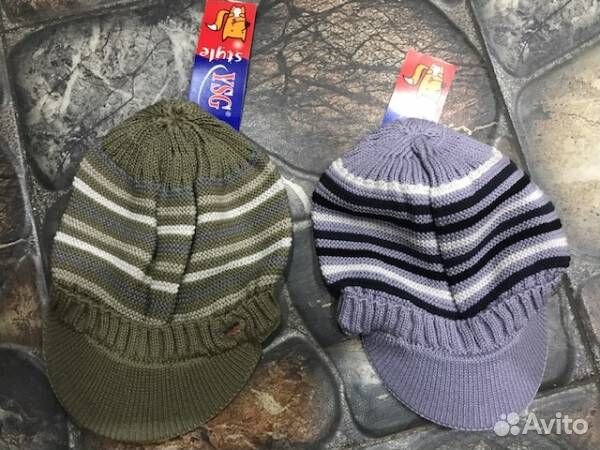 Шапка детская с козырьком р. 46-50